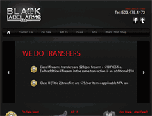 Tablet Screenshot of blacklabelarms.com